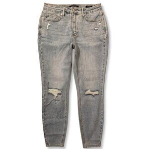 Judy Blue Light Wash High Rise Skinny Distressed Stretch Jeans Size 14W